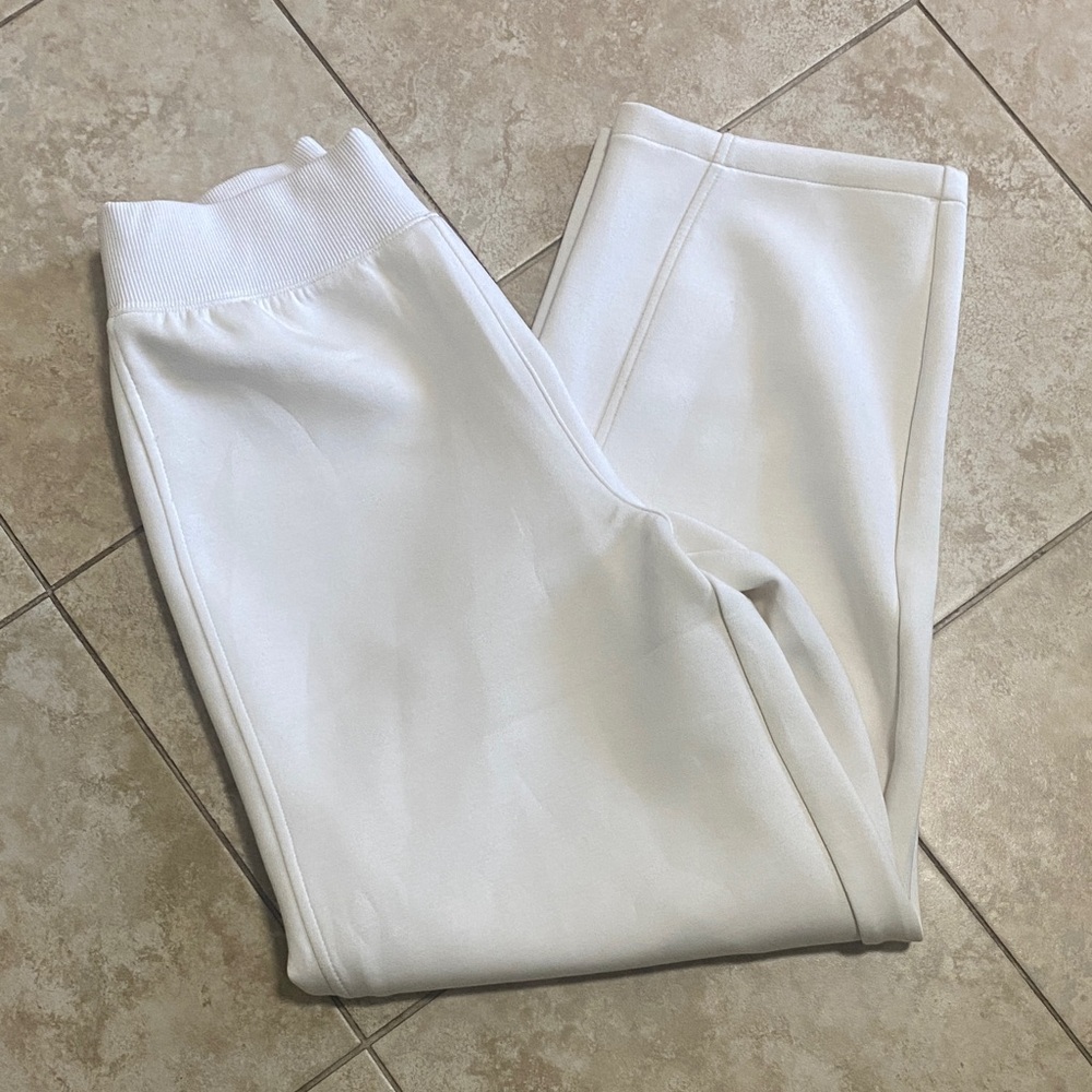 SPANX AirEssentials White Track Barrel Pants Joggers - Small